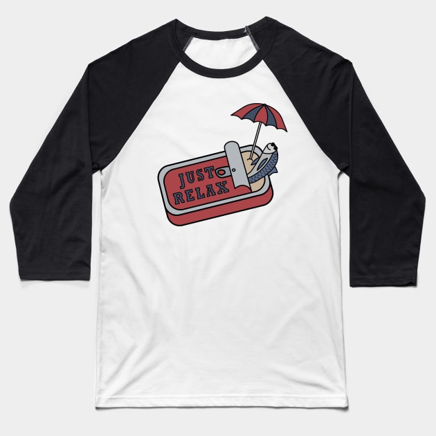 Chill Sardine Baseball T-Shirt by natees33